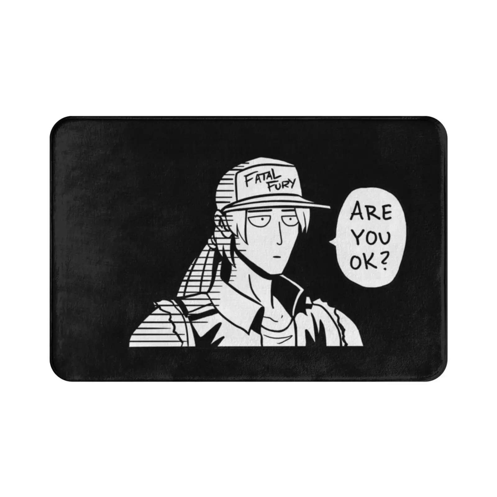 Are You Ok ? Carpet Mat Rug Cushion Soft Non-Slip Ok Anime Mash Up King Of Fighters Fatal Fury Terry Bogard Snk Neogeo