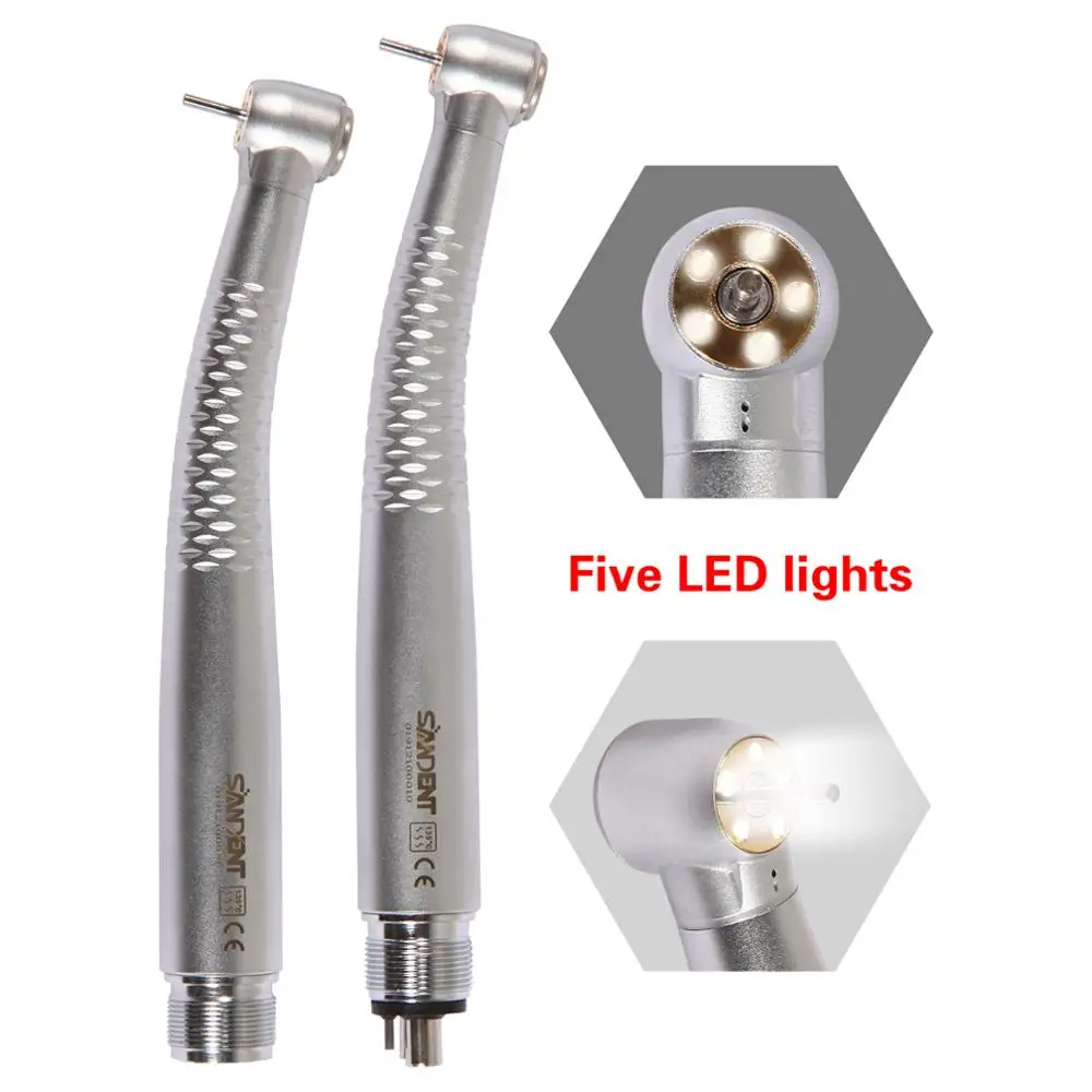 2/4 Hole E-generator 5 LED 5 Bulbs Light Shadowless High Speed Tubine Handpiece Fit KAVO Type Teeth Dental Equipment Dental Tool