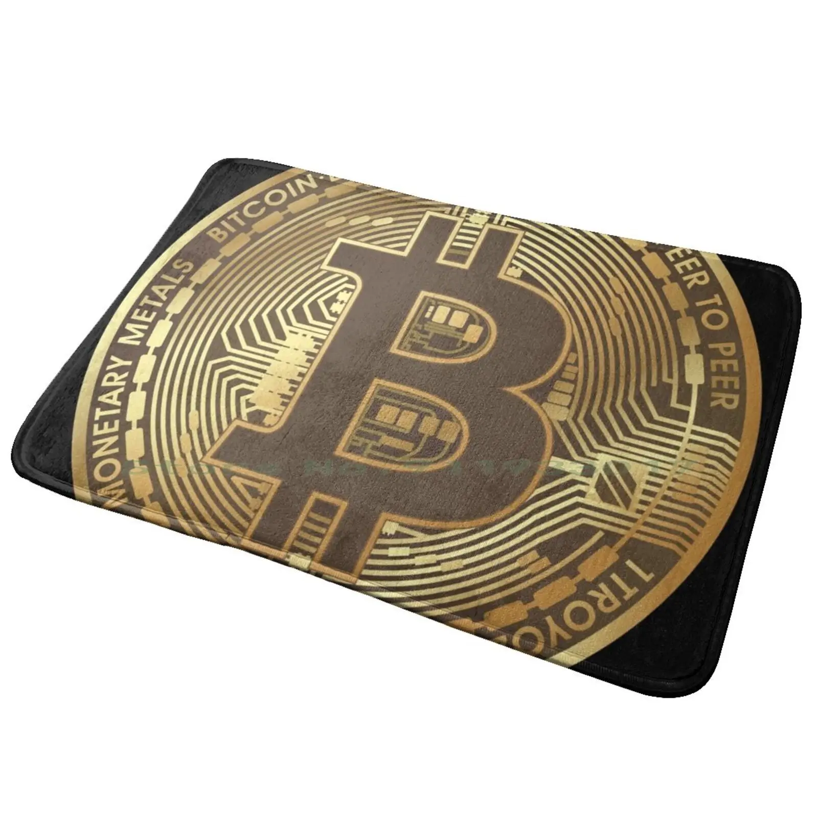 Bitcoin Coin Entrance Door Mat Bath Mat Rug Écriture Texte Prénom Eva Éva Green Queen Longoria Mendes Anti-Slip Bedroom Kitchen