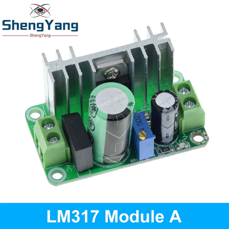 TZT LM317T DC-DC Adjustable  Converter Buck Step Down Circuit Board Module Linear Regulator Power Supply  with rectifier filter