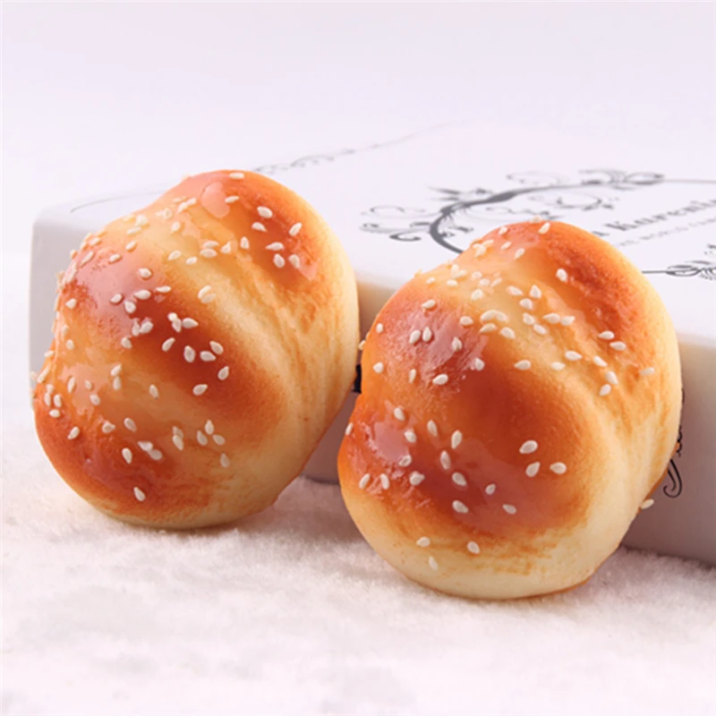 8cm Kawaii Squishy Buns Toast Bread Cartoon Soft Kids Toy Cellphone Straps