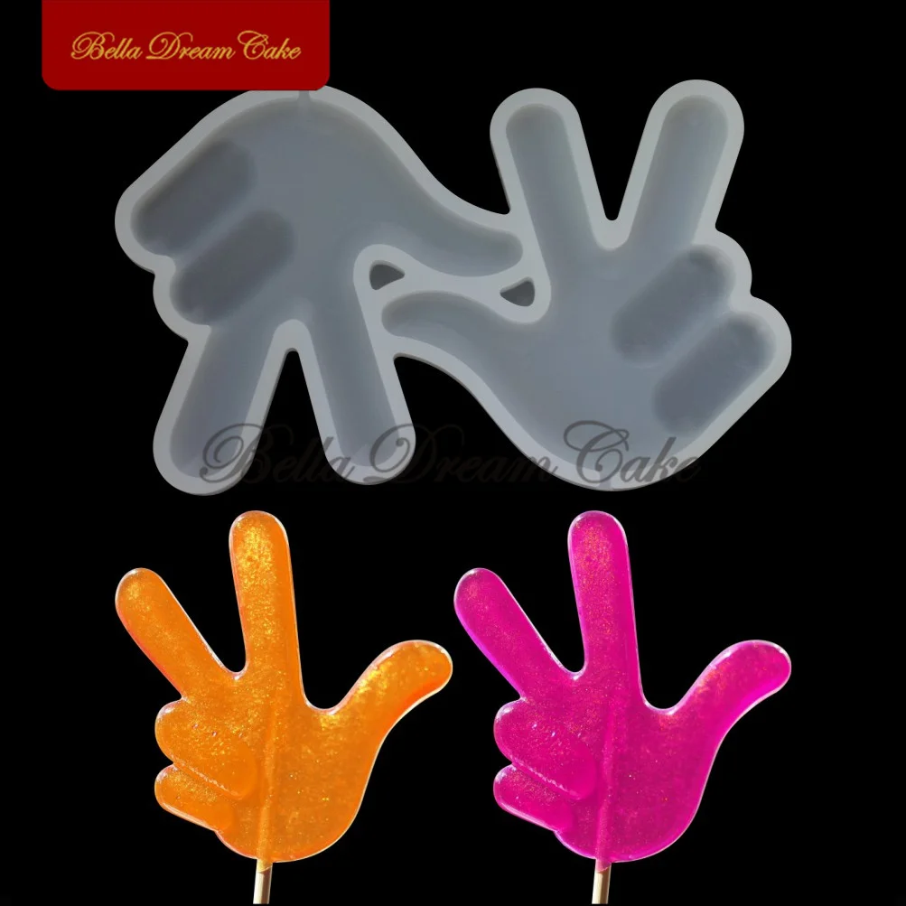 Sexy Girl/Strong Man/Okay Gesture Shape Lollipop Silicone Mold DIY Chocolate Candy Fondant Moulds Cake Decorating Tool Bakeware