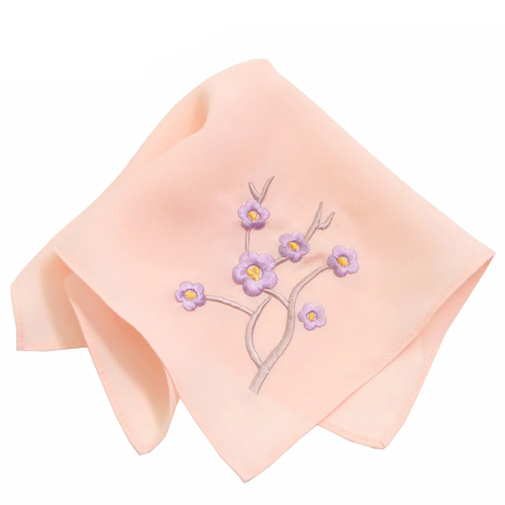 Accessori per tessuti per fazzoletti da donna assortiti floreali Hanky con fiori ricamati da donna 2 pezzi A3