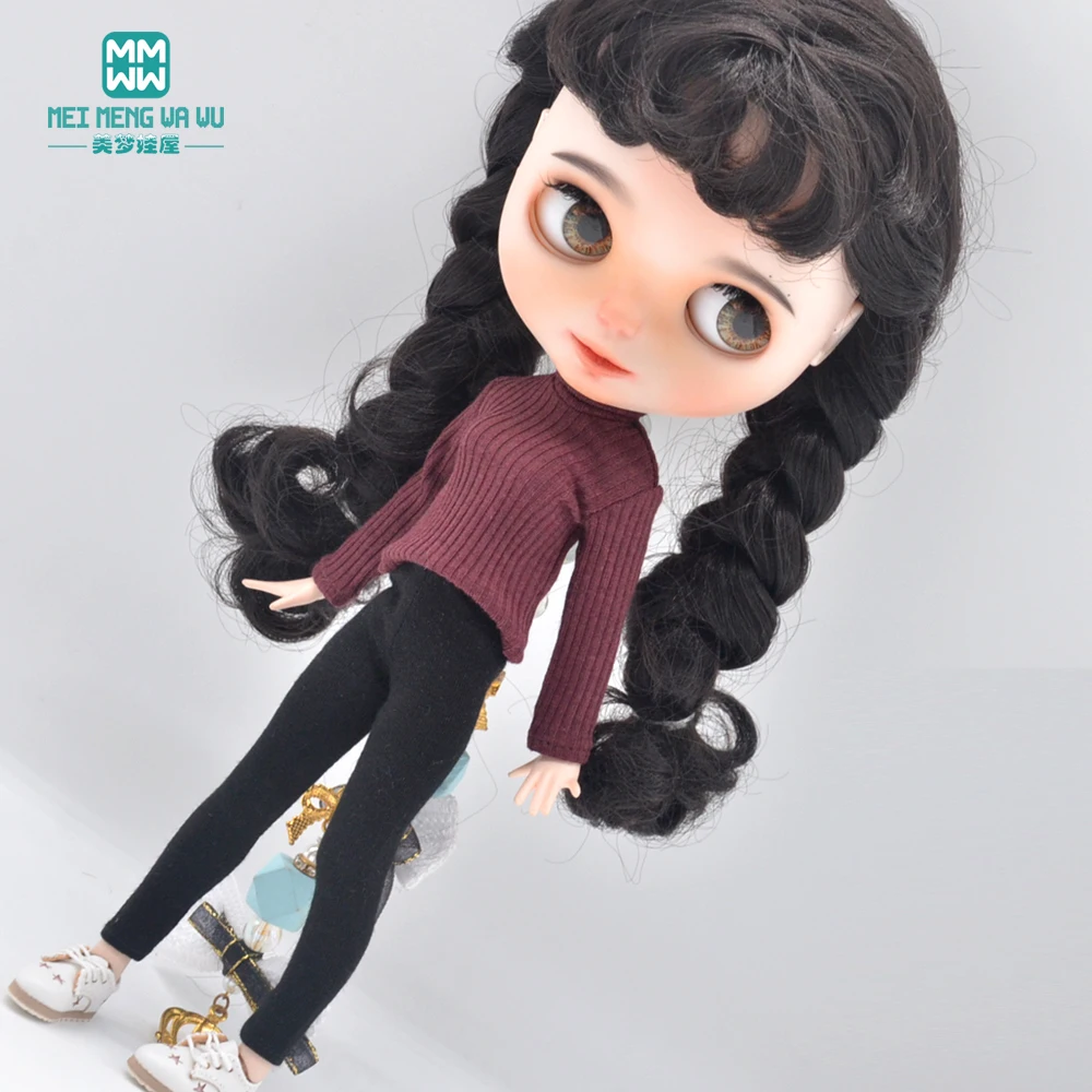 NEU 28-30cm Blyth Kleidung Azone OB22 OB24 Spielzeug Puppenzubehör Rollkragenpullover, Jogginghose, Schuhe – Detail 22