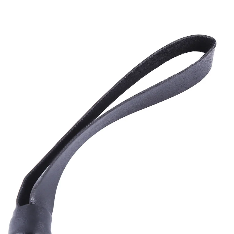 40cm PU cuero Pimp Whip Racing Riding Crop Party Flogger mano puños Reina negro montar a caballo látigo