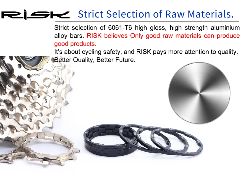 RISIKO Straße Mountainbike Rillen Nabe Unterlegscheiben Freilauf Tretlager Spacer Schwungrad Kassette Achse Dichtung Fahrrad Headset Unterlegscheibe – Detail 4