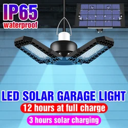 LED Solar Wand Lampe Birne 5V Outdoor Licht LED Folding Garage Licht 60W 80W Folding Birne LED solar Decke Lampada Garten Hof