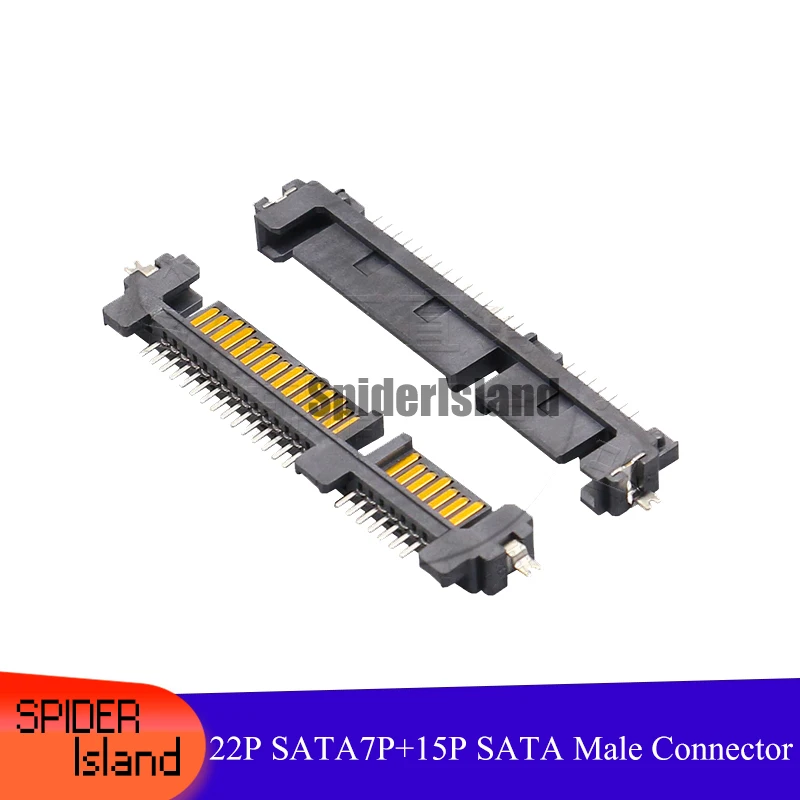 

50pcs SATA 7Pin + 15Pin Male Notebook Hard Disk HDD Interface Connector SATA Interface Socket