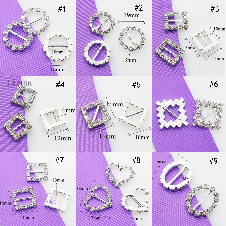 Limited edition! 10 pcs flash diamond Various rhinestone buckle Gift decoration Jewellery wedding making clothing embellishment