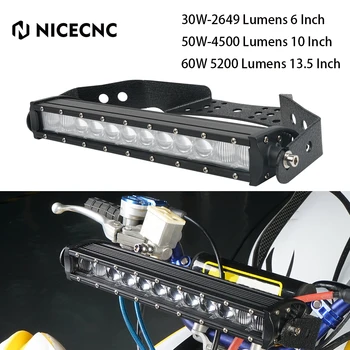 NICECNC ATV 헤드라이트 LED 헤드 라이트 바 30W-2649LM / 50W-4500LM / 60W-5200LM 브래킷 Yamaha Raptor 700 700R 350 250R YFZ