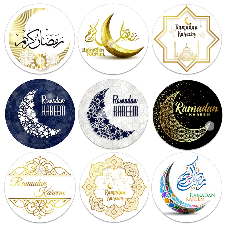 Ramadan Kareem Mubarak Decorative Stickers Blessed Ramadan Eid Mubarak Muslim Religion Festival Holidays Greeting Decor