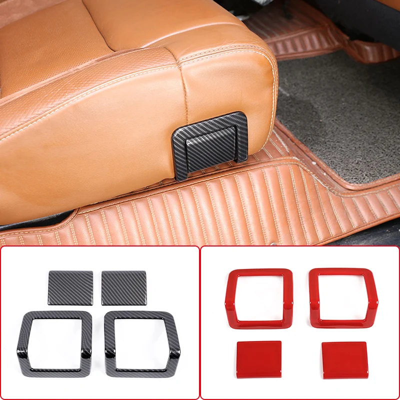 

ABS Carbon Car Rear Seat Lift Switch Adjustment Button Frame Decorative Cover For Toyota Tundra 2014-2018 Interior Accessories