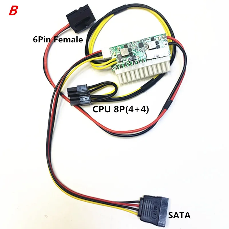 Pci-e 6pin femmina Input DC-ATX-300W 24pin modulo di alimentazione Swithc Pico PSU Auto Auto Mini per Server di rete DB9215A vendita calda