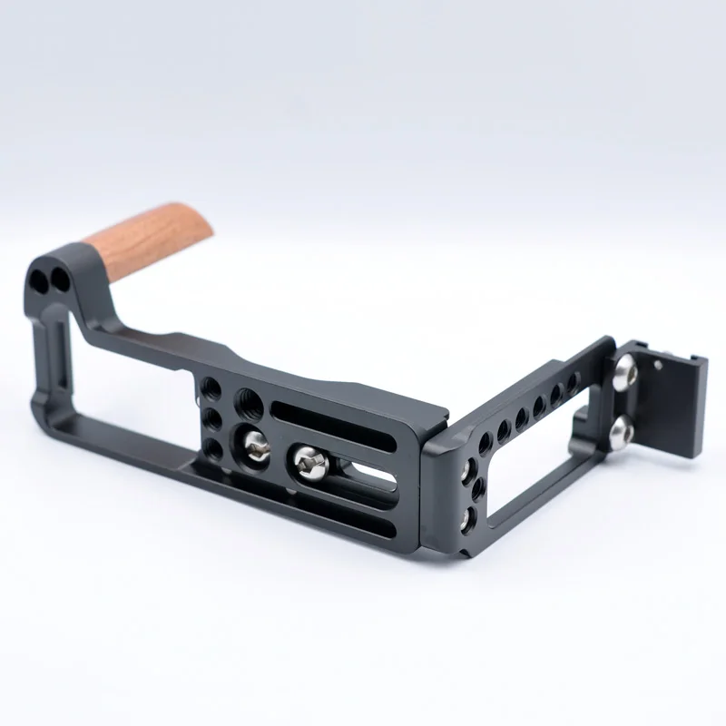 Wooden Extension Camera L Bracket Hand Grip Holder for Fujifilm Fuji X-T3 X-T2 With Hot Shoe Mount