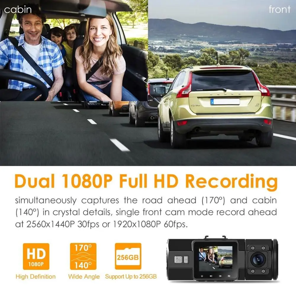 Vantrue N2 Pro Dash Cam HD 1080P for Car DVR Video Recorder Dash Camera 1440P Night Vision GPS WDR Parking Mode Dashcam