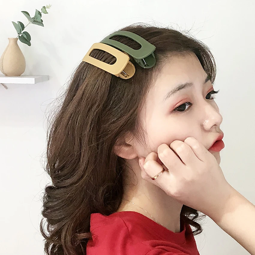 1 pz barrette di colore della caramella acrilica moda femminile Clip di capelli perno di capelli s grande perno di capelli per le donne ragazza accessori per lo Styling dei capelli