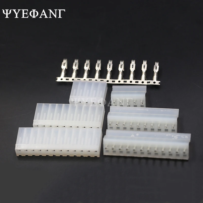 10set/lot CH3.96 3.96 mm CH3.96 - 2/3/4/5/6/7/8P Straight Pin connector 20pcs Male + 20pcs Female + terminal 3.96mm