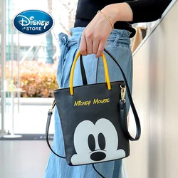 Disney Mickey Women Messenger Bag Females Bucket Bag PU Leather Crossbody Shoulder Bags Lady Handbag Girl Backpack Birthday Gift