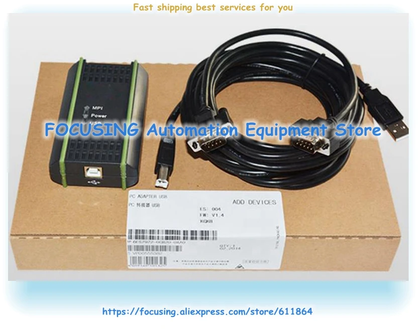 6ES7 972-0CB20-0XA0 New PC Adapter USB PLC Programming Ca ble For S7-200/300/400 PPI/MPI/DP XP Win7 Win8