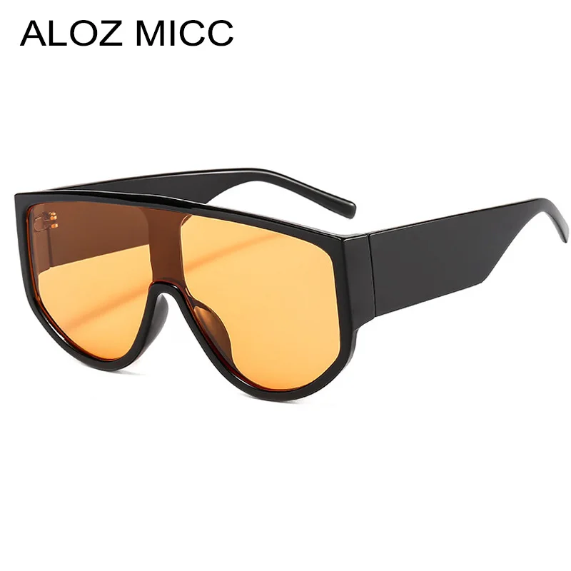 ALOZ MICC Fashion One Piece Sunglasses Women New Oversized  Square Sunglasses Men Female Goggle Steampunk Glasses Shades UV400