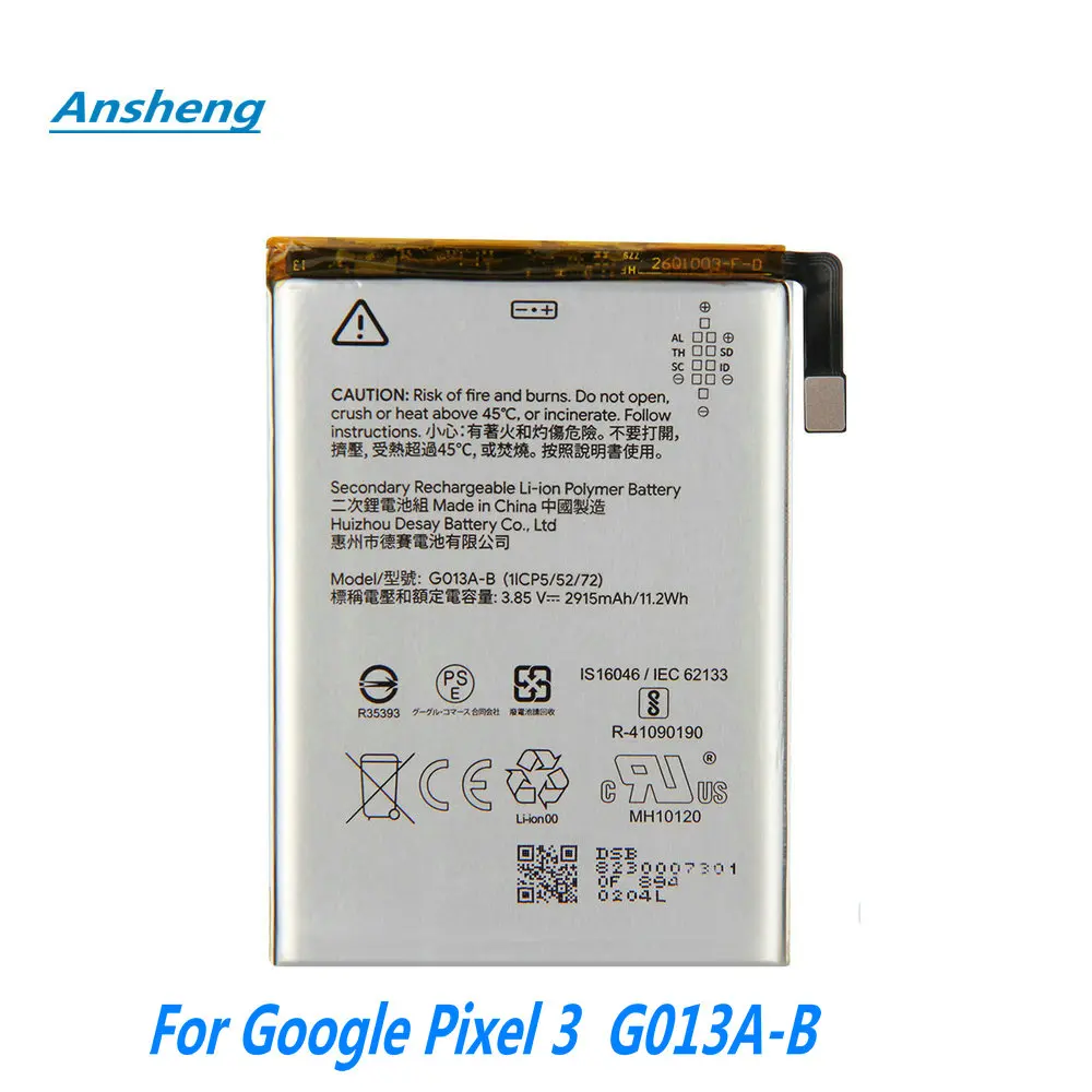 

Original G013C-B G013A-B Battery For Google Pixel 3 Pixel 3 XL Pixel3 Mobile Phone