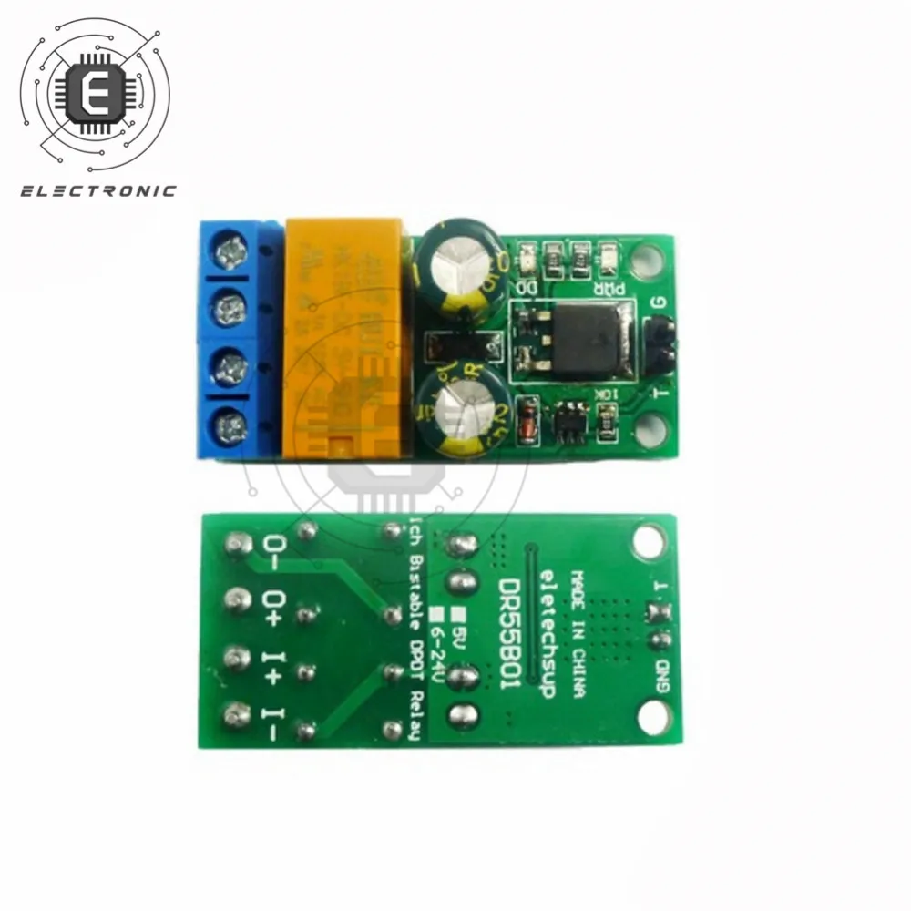 DR55B01 Bistable Self-locking Reverse Polarity Relay Module Motor Forward And Reverse Controller Module DC 5-24V 2A