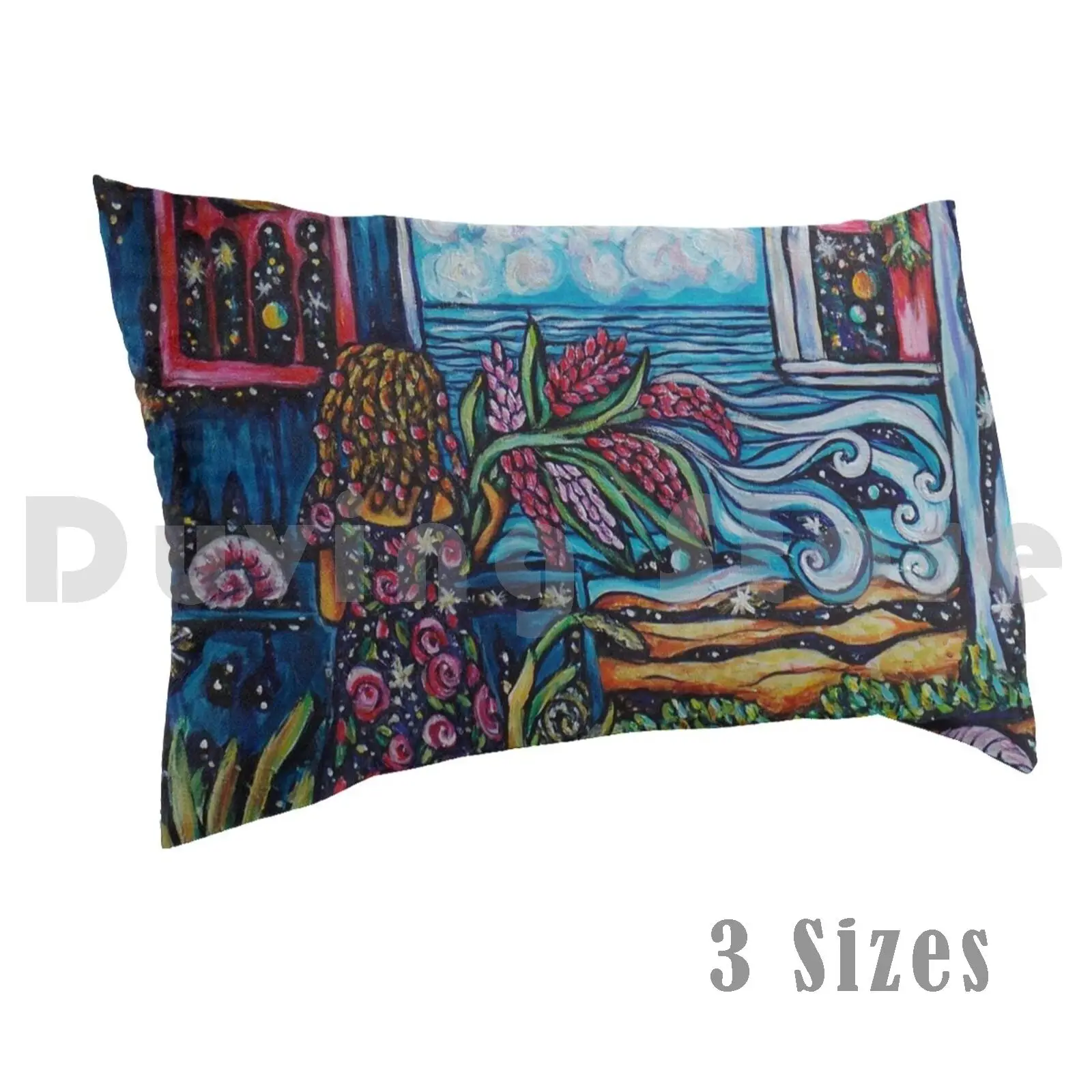 Funeral Flowers For The Future Pillow Case 20*30 Inch Tropical Flowers Caribbean Sea Grenada