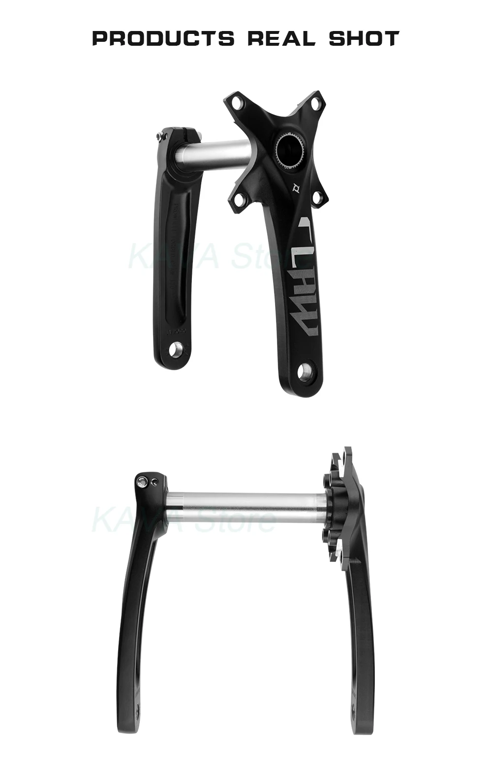 Prowheel Fatbike Kurbelgarnitur Claw-100/120 Schneebike Kurbelarm E-Bike Kettenblatt 104BCD Achse 176/192mm Tretlager BB100/120 – Detail 10