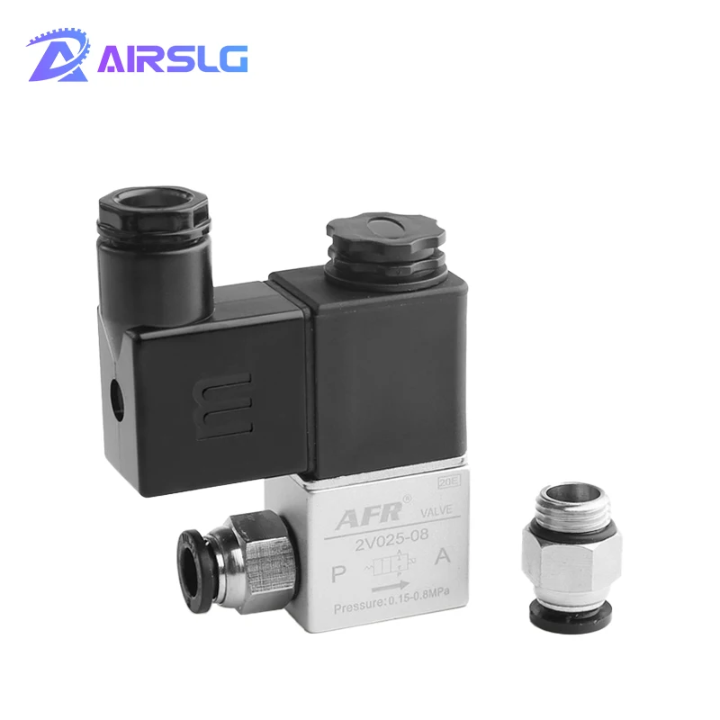 2V025-08 Valve 12V 24V 110V 220V 36V Volt  Air Solenoid Valves 2 Position 2 Port 1/4