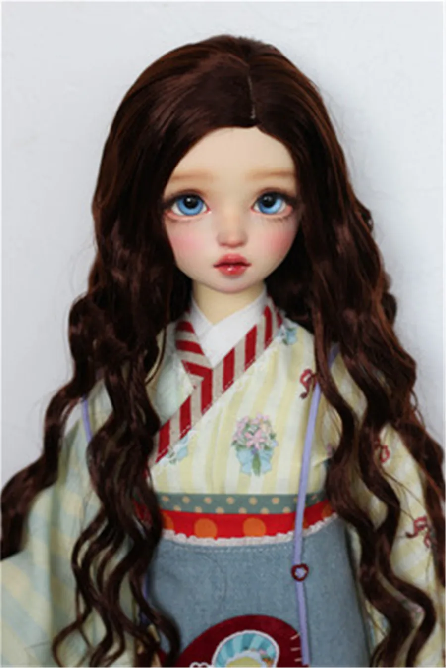 BJD Doll Wig 1/3 1/4 1/6 Elegant Pink Golden DD SD MSD YOSD Spot Inventory Soft Milk Silk Long Curly Hair Wig Doll Accessories