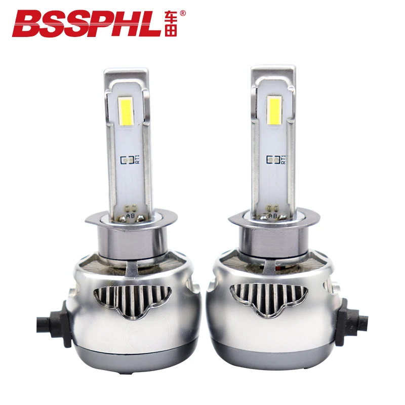 

BSSPHL 12v 30w Auto Car LED Headlight H1 COB 6500k White Waterproof Bulb Foglight Pure White