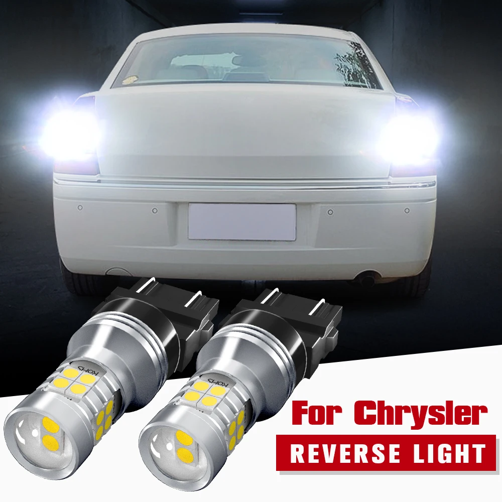 2pcs LED Reverse Light Blub Backup Lamp T25 3157 3156 P27/7W Canbus No Error For Chrysler 300C 300M PT Cruiser Sebring 2007-2010