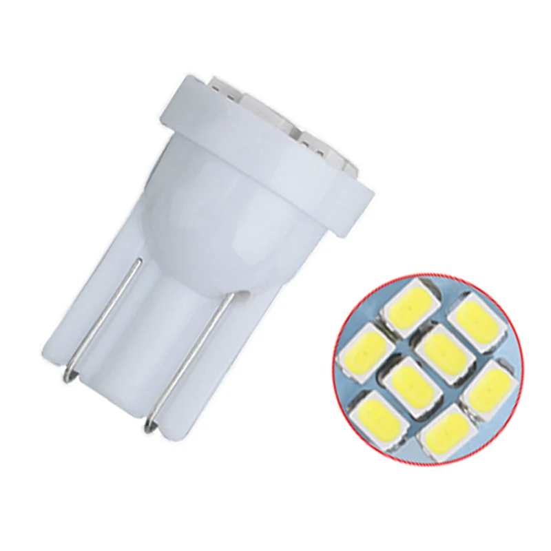 2x W5W 194 168 T10 1206 8SMD LED Car Bulb For Auto White Green Blue Red Wedge License Plate Lamp Dome Light 3000K6000K 12V Diode