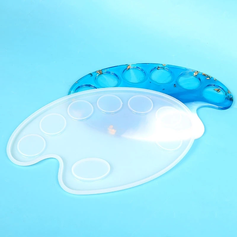 Drawing Board UV Crystal Epoxy Mold Color Palette Resin Silicone Mould DIY Crafts Fluid Art Home Decoration Casting Tools