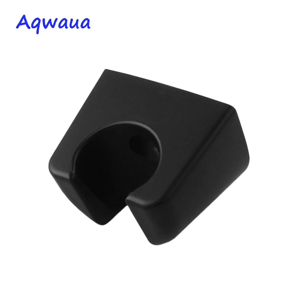 Aqwaua Shower Head Holder Bracket  Bathroom Use Standard Size Bathroom Accessories Matt Black ABS Plastic