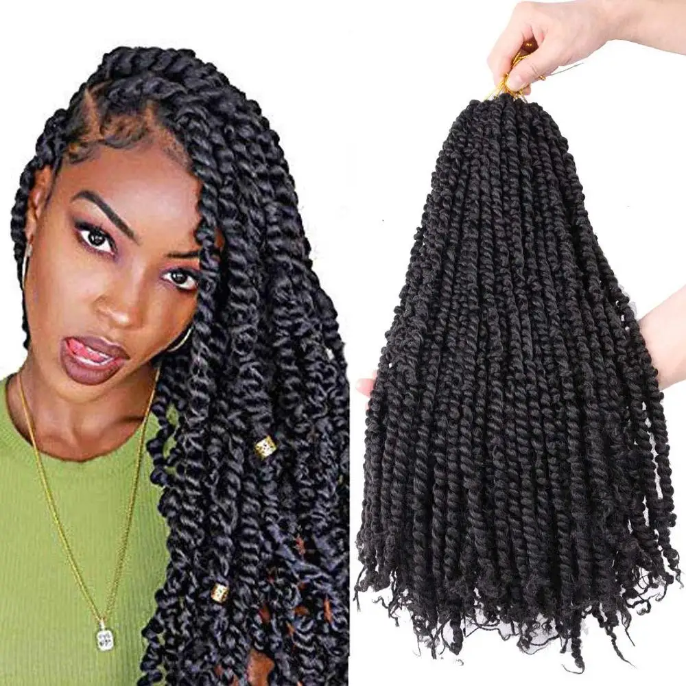 Extensions de cheveux torsadés au crochet, 18 pouces, 20 racines/paquet