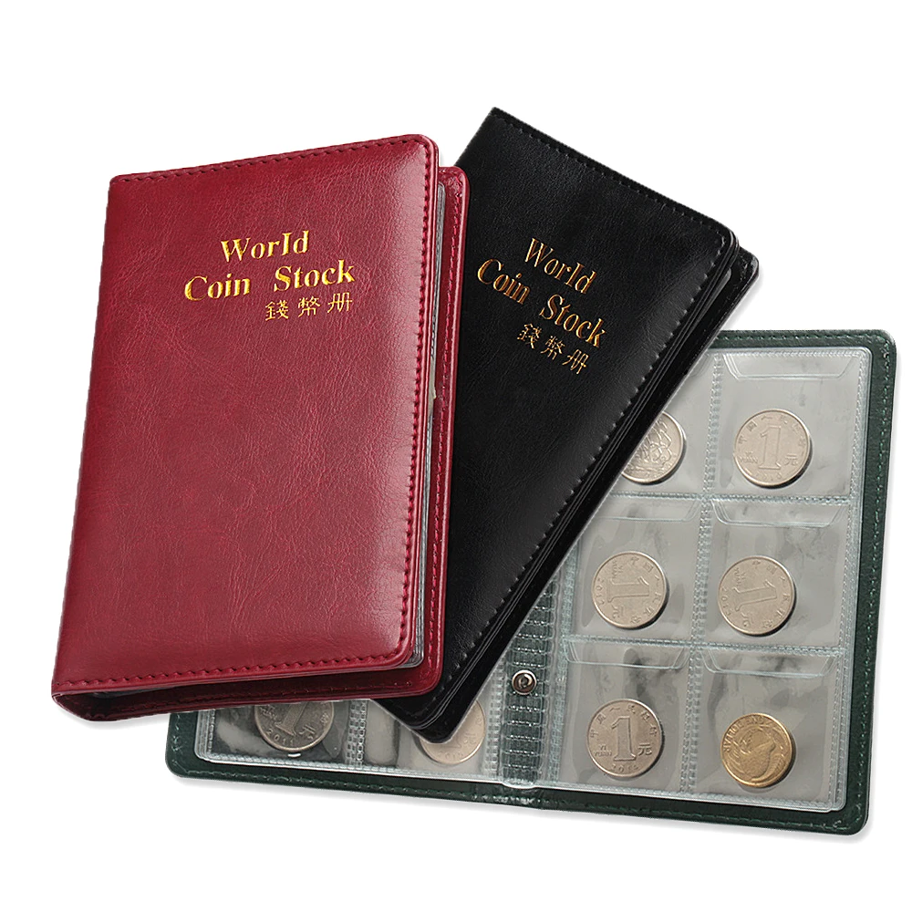 High Quality Soft Leather Coin Album Purse Ancient Coin Storage Bag Big Gold Coin Commemorative Coin Badges Collection Holder