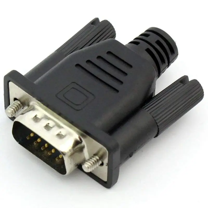 Retail VGA Virtual Display Adapter Male Dummy Plug EDID Headless Ghost Emulator Lock Plate