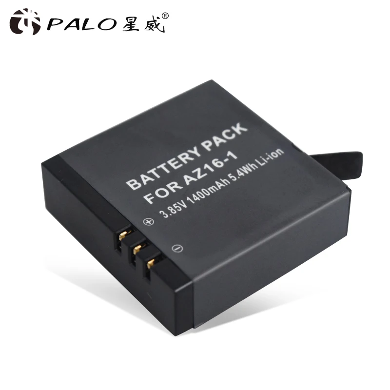 PALO 1PCS 3.85v 1400mAh AZ16-1 Digital Camera Battery For Xiaomi-Xiaoyi sport camera 4K Action Camera II 2 camera Accessories