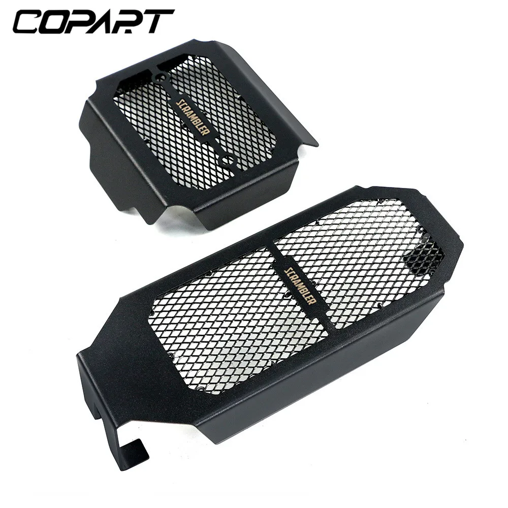 For Ducati Scrambler800 Scrambler 800 2015-2021 Radiator Shield Grille Guard Motorcycle Accessories Oil Cooler Cover Protection - view 3
