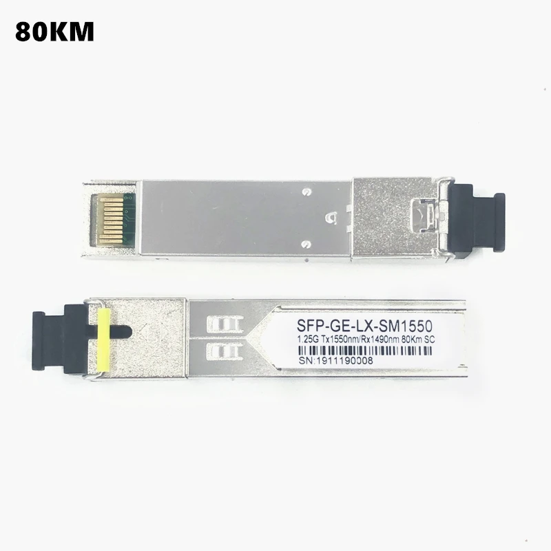 Modul Serat Optik SC SFP 1.25G SC 20/40/60/80/100KM 1310/1490/Jum Modul Optik SFP Serat Tunggal Kode Kompatibel ONU OLT