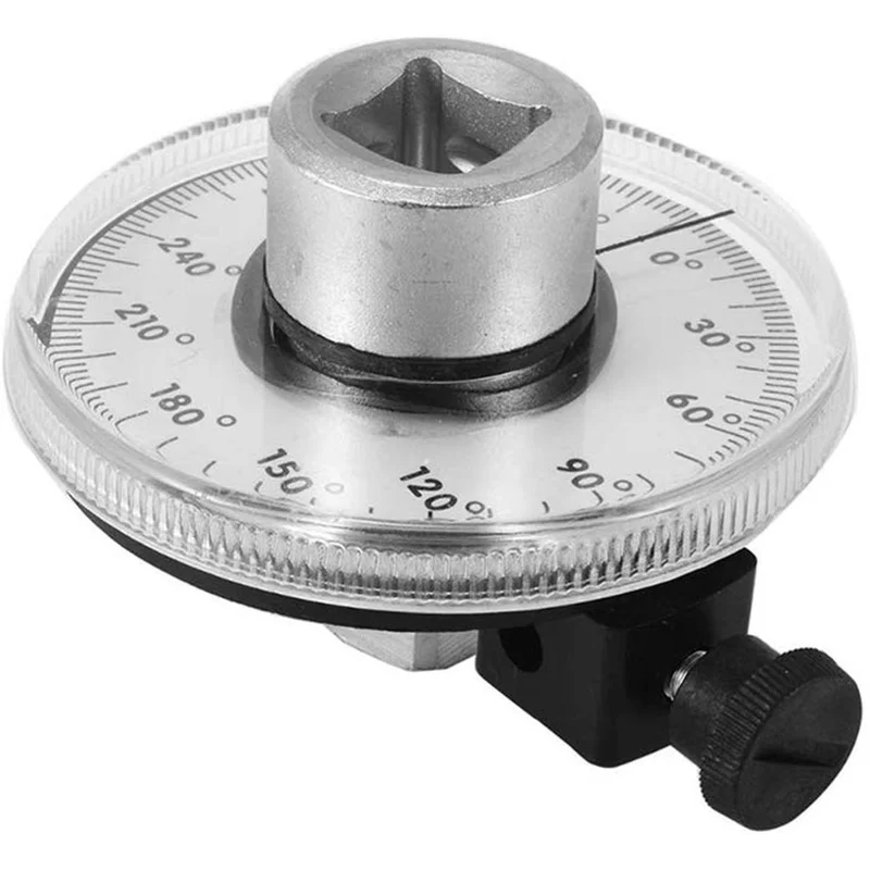 1/2 Inch Adjustable Torsion Angle Wrench, 360 Degree 1/2" Drive Torque Angle Gauge Meter Angle Rotation Measurer Tool Wrench