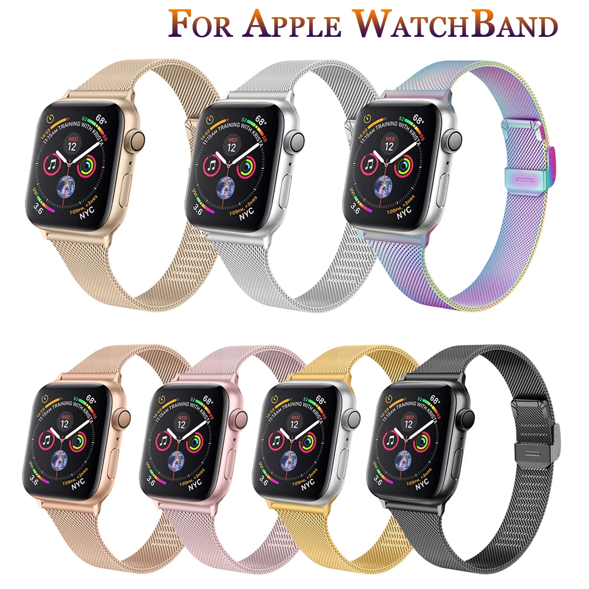 

Milanese Loop Bracelet Correa for Apple Watch Band Series7 6 SE 5 44mm 42mm Watch Straps for watch 4 3 2 1 38mm 40mm Accessories