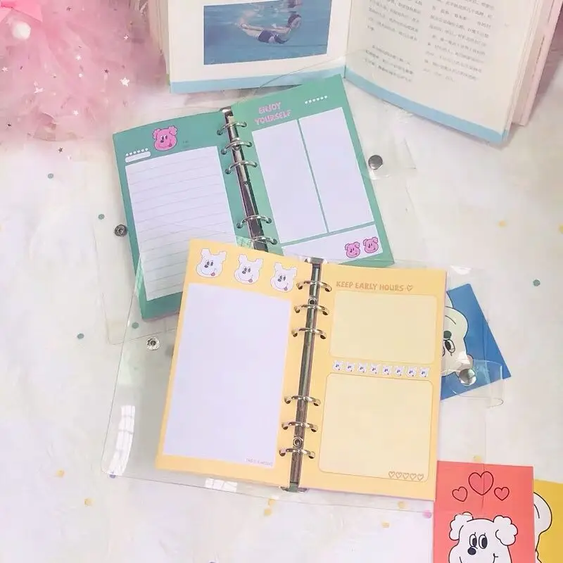 Sharkbang 50 Sheets Kawaii A5 A6 Loose Leaf Notebook Refill Spiral Binder Index Inside Page Monthly Weekly To Do List Stationery