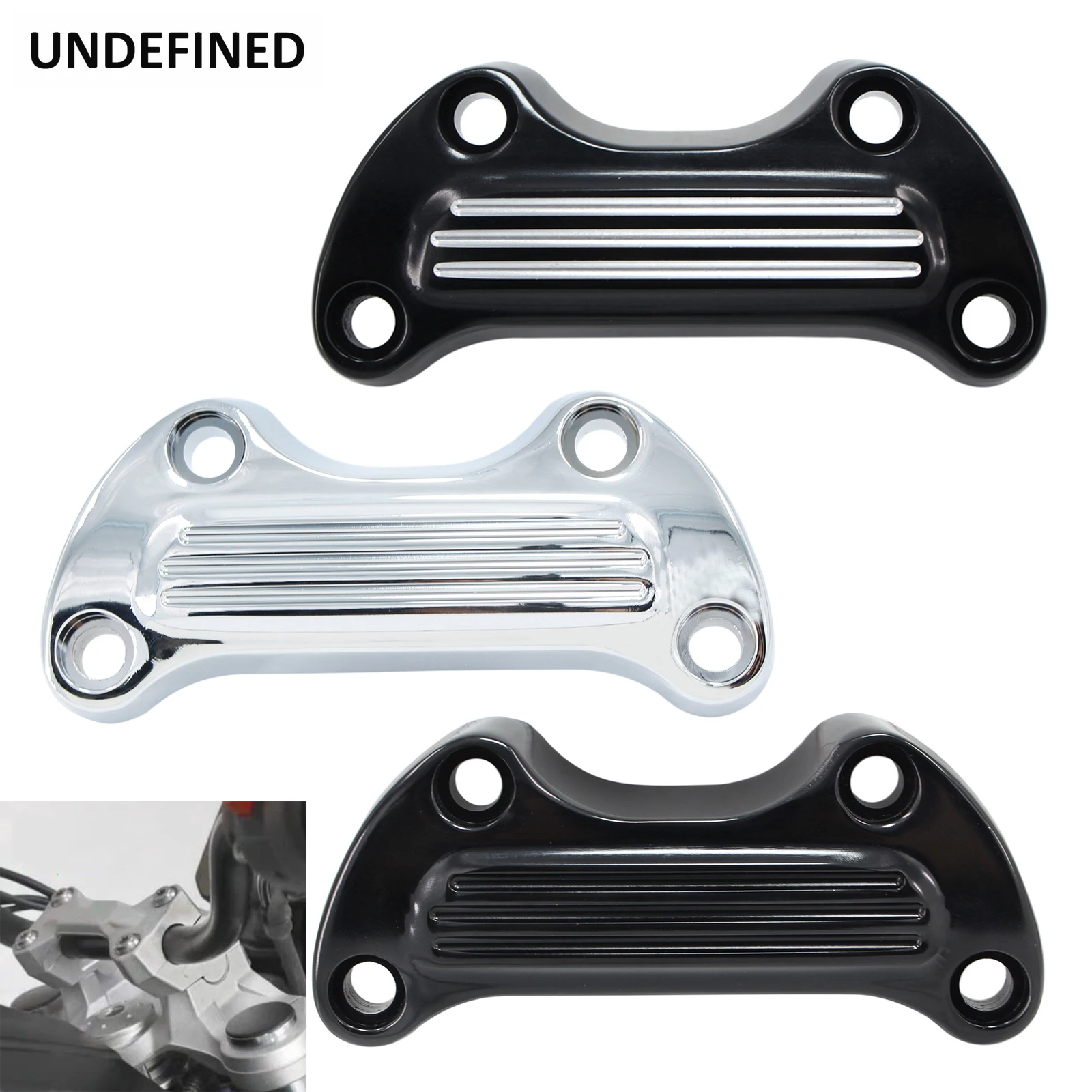 Motorcycle CNC Handlebar Top Clamp Bar Riser Mount Cover for Harley Touring Street Glide Softail Breakout Dyna Fat Boy Sportster