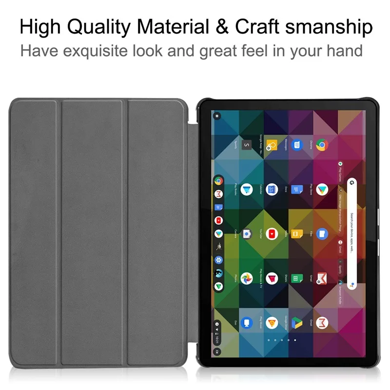Lenovo chromebook duetタブレットケース,折りたたみ式スタンド付き