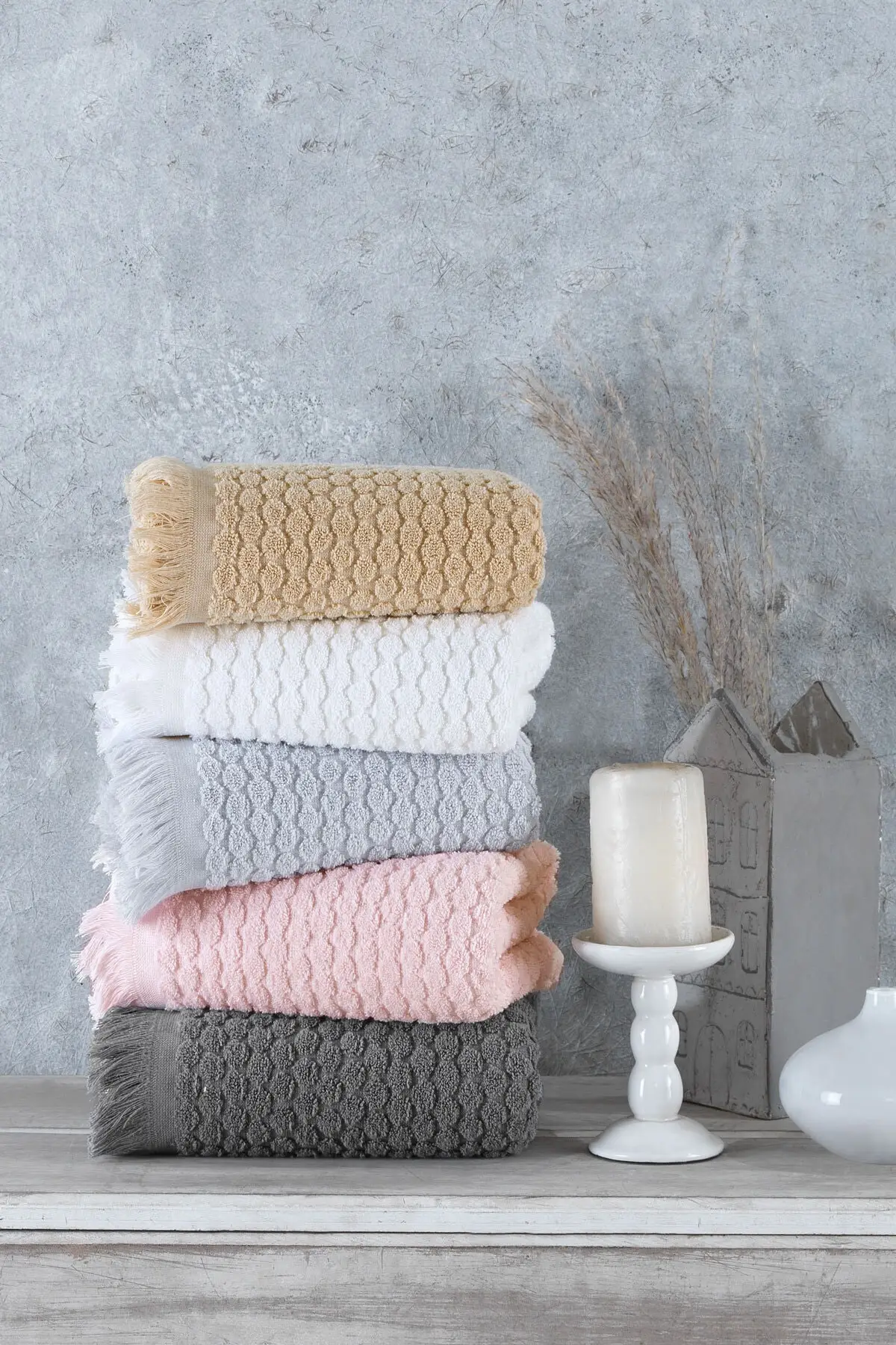 50x90 Cm 100 Cotton 5 Pcs Towel Set Soft Luxury Strong High Quality Face And Hand Towel 2021 Trend Home Bath Towel Thick Brand