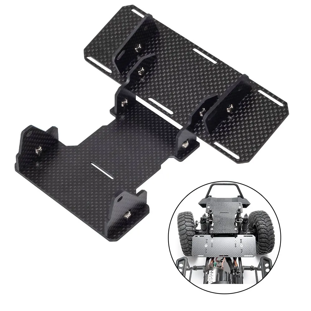 SCX10 Front Mounted Carbon Fiber Battery Plate for 1/10 Rc Crawler Car 90021 90022 90027 90046 90047 DIY Modified Upgrade