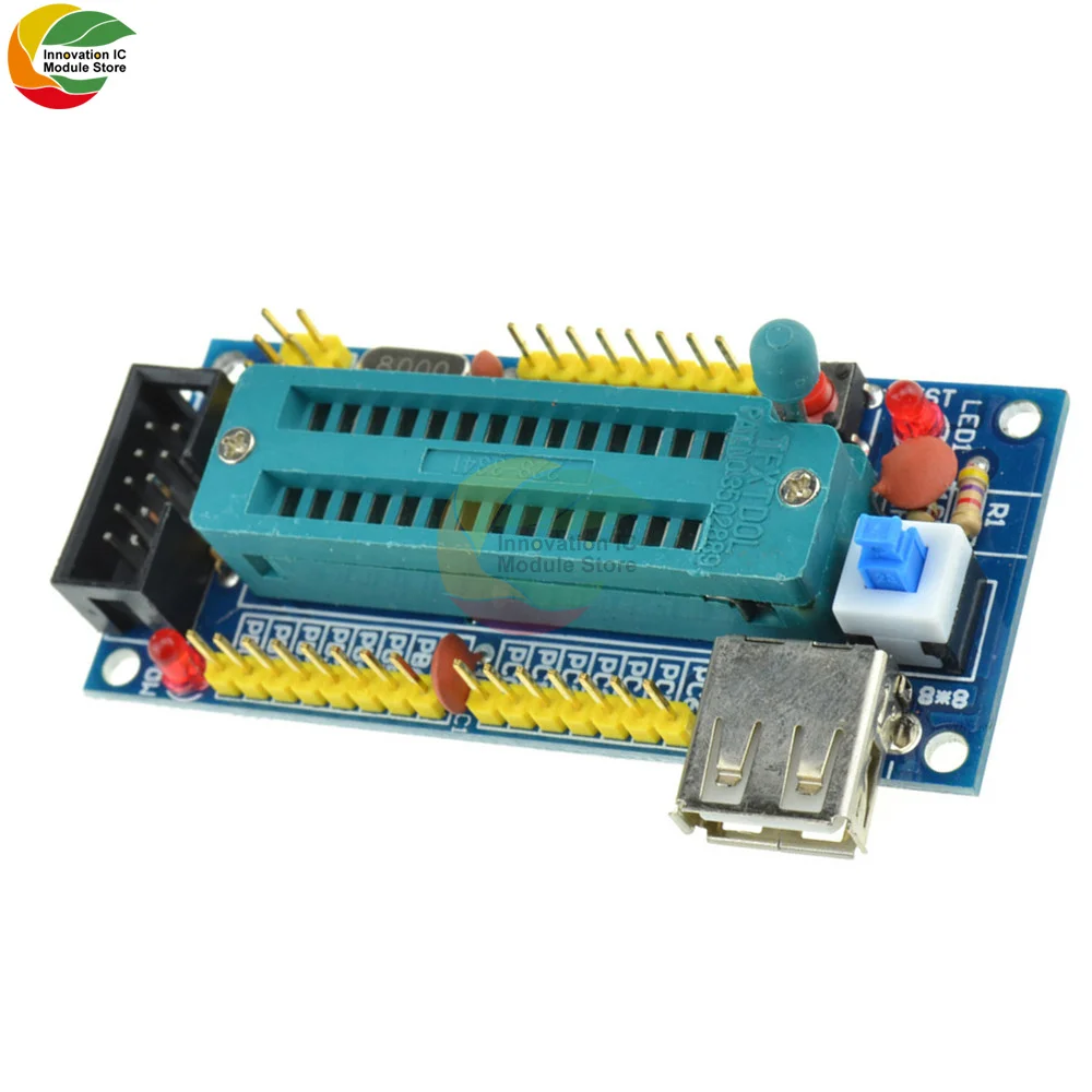 Ziqqucu ATMEGA8 Minimal System Board/ATmega48 AVR Development Board Kit Electronic DIY Parts Soldering Development Board Module