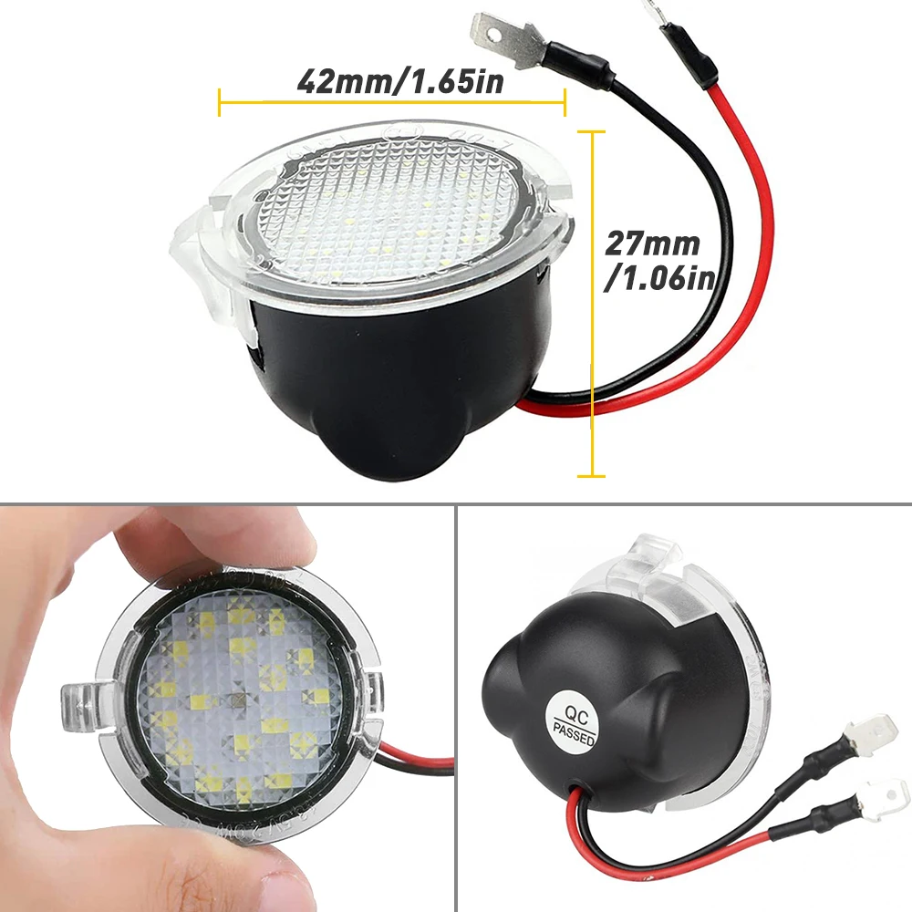 AUXITO 2Pcs Car LED Under Side Mirror Light Puddle Lamp for Ford Expedition Edge F150 Flex Explorer Raptor SVT Taurus Lincoln LS